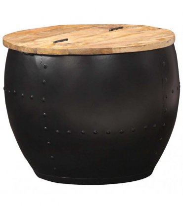 vidaXL Coffee Table Round 53x43 cm Solid Mango Wood