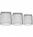 vidaXL Coffee Tables 3 pcs Black
