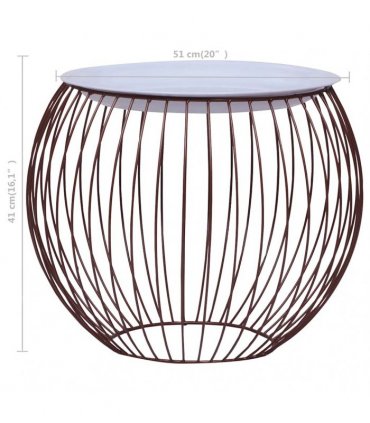 vidaXL Coffee Table Gold Ø 51 cm