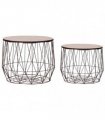 vidaXL Coffee Table 2 pcs Copper