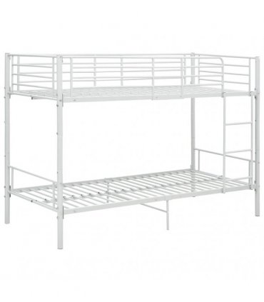 vidaXL Bunk Bed without Mattress White Metal 90x200cm