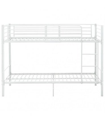 vidaXL Bunk Bed without Mattress White Metal 90x200cm