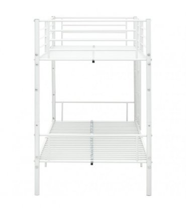 vidaXL Bunk Bed without Mattress White Metal 90x200cm