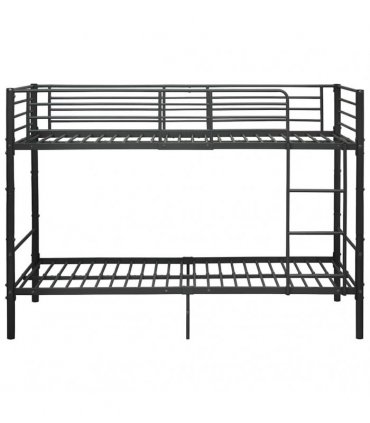 vidaXL Bunk Bed without Mattress Black Metal 90x200cm