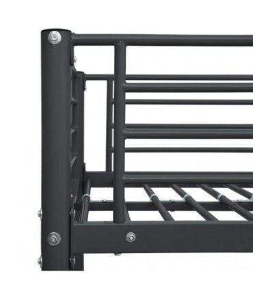 vidaXL Bunk Bed without Mattress Black Metal 90x200cm