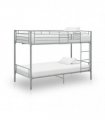 vidaXL Bunk Bed without Mattress Grey Metal 90x200 cm