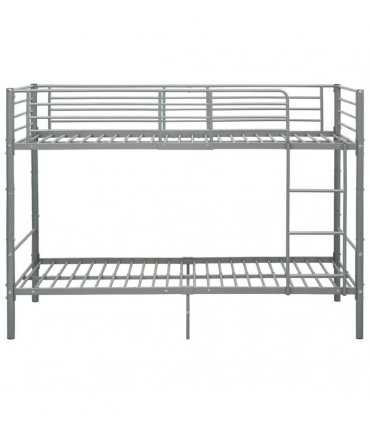 vidaXL Bunk Bed without Mattress Grey Metal 90x200 cm