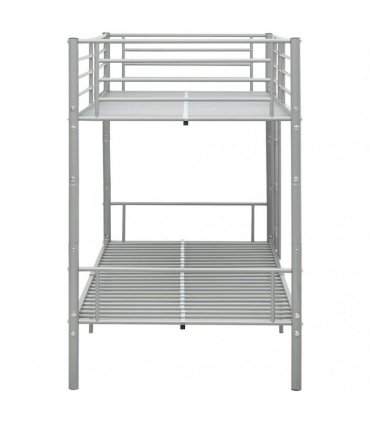 vidaXL Bunk Bed without Mattress Grey Metal 90x200 cm