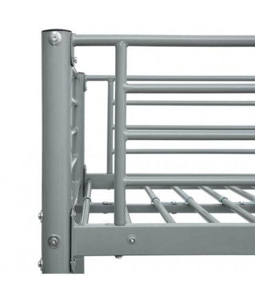 vidaXL Bunk Bed without Mattress Grey Metal 90x200 cm