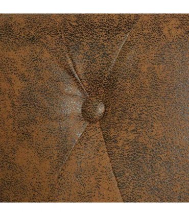 vidaXL Chesterfield Sofa 3-Seater Brown Faux Leather