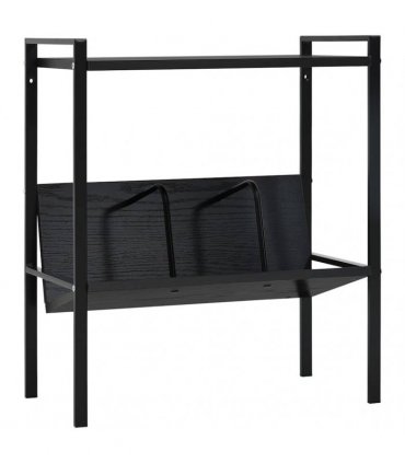 vidaXL 2-Layer Book Shelf Black 52x28x59 cm Engineered Wood