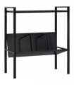 vidaXL 2-Layer Book Shelf Black 52x28x59 cm Engineered Wood