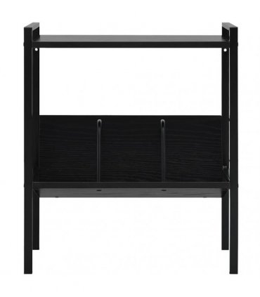vidaXL 2-Layer Book Shelf Black 52x28x59 cm Engineered Wood