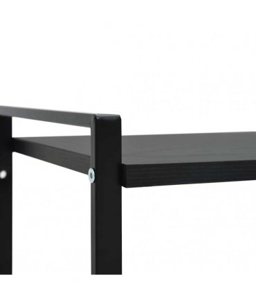 vidaXL 2-Layer Book Shelf Black 52x28x59 cm Engineered Wood