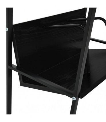 vidaXL 2-Layer Book Shelf Black 52x28x59 cm Engineered Wood