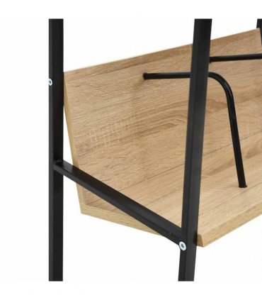 vidaXL 2-Layer Book Shelf Black and Oak 52x28x59 cm Engineered Wood