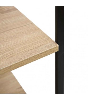 vidaXL Microwave Cabinet Black and Oak 60x39.6x123 cm Engineered Wood