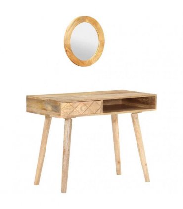 vidaXL Dressing Table 100x50x76 cm Solid Mango Wood