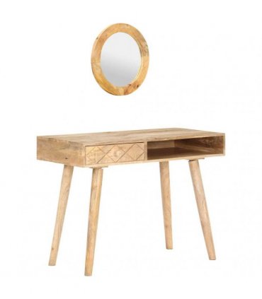 vidaXL Dressing Table 100x50x76 cm Solid Mango Wood