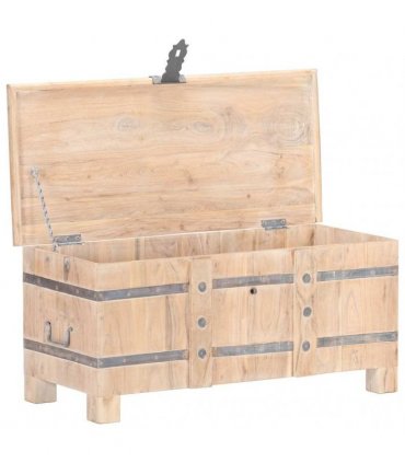 vidaXL Chest 90x40x40 cm Solid Acacia Wood