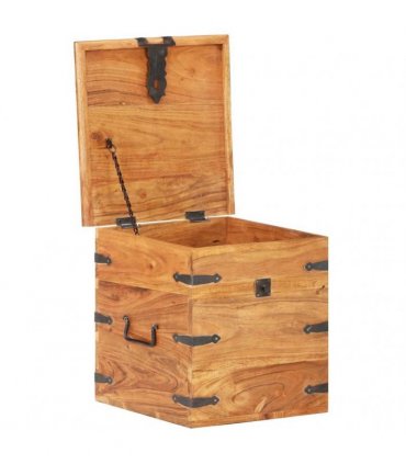 vidaXL Chest 40x40x40 cm Solid Acacia Wood