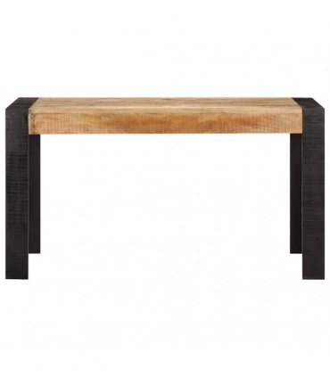vidaXL Dining Table 140x70x76 cm Solid Rough Mango Wood