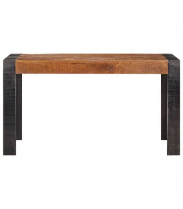 vidaXL Dining Table 140x70x76 cm Solid Rough Mango Wood