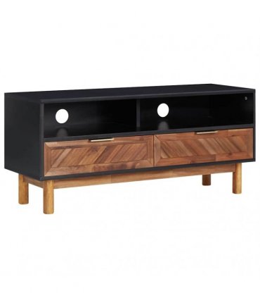 vidaXL TV Cabinet 100x35x45 cm Solid Acacia Wood and MDF