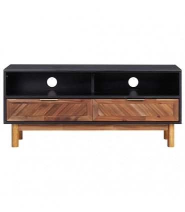 vidaXL TV Cabinet 100x35x45 cm Solid Acacia Wood and MDF