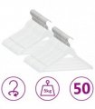 vidaXL 50 pcs Clothes Hanger Set Non-slip White Hardwood