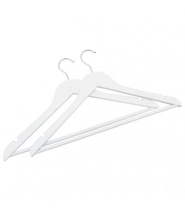 vidaXL 50 pcs Clothes Hanger Set Non-slip White Hardwood