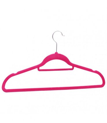 vidaXL 20 pcs Clothes Hanger Set Anti-slip Pink Velvet