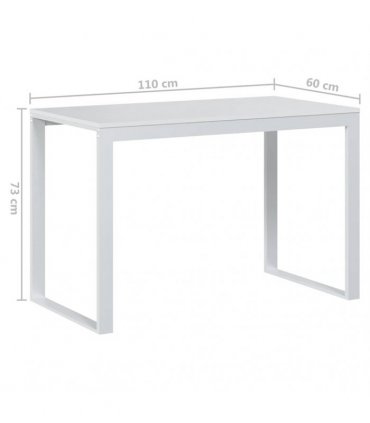 vidaXL Computer Desk White 110x60x73 cm Engineered Wood