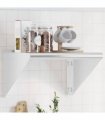 vidaXL Wall Shelf 50x45x31 cm Silver Stainless Steel