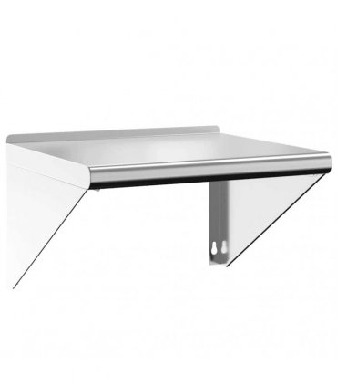 vidaXL Wall Shelf 50x45x31 cm Silver Stainless Steel