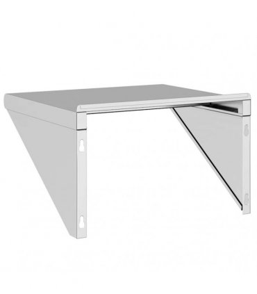 vidaXL Wall Shelf 50x45x31 cm Silver Stainless Steel
