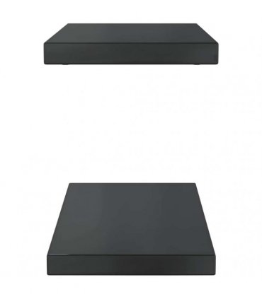 vidaXL Wall Shelves 2 pcs 50x23.5 cm Black Stainless Steel