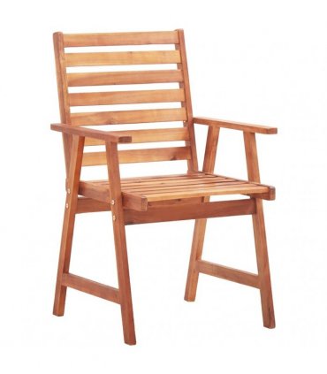 vidaXL Outdoor Dining Chairs 4 pcs Solid Acacia Wood