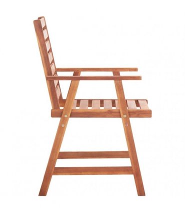 vidaXL Outdoor Dining Chairs 4 pcs Solid Acacia Wood