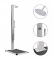 vidaXL Outdoor Shower with Tray WPC Stainless Steel