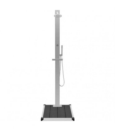 vidaXL Outdoor Shower with Tray WPC Stainless Steel