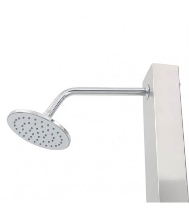 vidaXL Outdoor Shower with Tray WPC Stainless Steel