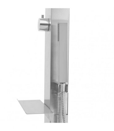 vidaXL Outdoor Shower with Tray WPC Stainless Steel