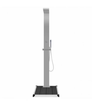 vidaXL Outdoor Shower with Tray WPC Stainless Steel