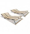 vidaXL Slatted Bed Bases without Mattress 2 pcs with 28 Slats 80x200cm