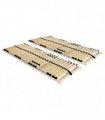 vidaXL Slatted Bed Bases without Mattress 2 pcs with 28 Slats 90x200cm