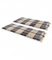 vidaXL Slatted Bed Bases without Mattress 2 pcs with 42 Slats 90x200cm