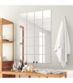 vidaXL 48 pcs Mirror Tiles Square Glass