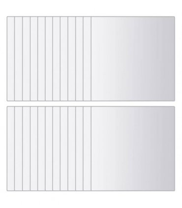 vidaXL 48 pcs Mirror Tiles Square Glass