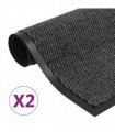 vidaXL Dust Control Mats 2 pcs Rectangular Tufted 60x90 cm Anthracite